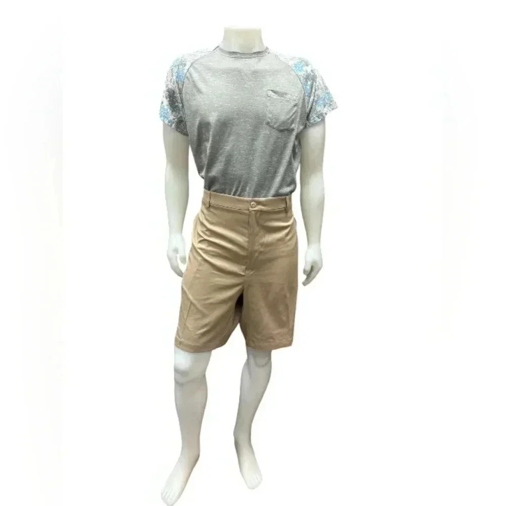 Roundtree & Yorke NWT Performance Big Man Shorts Khaki Size 46B